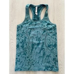 Lululemon‎ Swiftly Tech Tank Top Camo Blue size 6